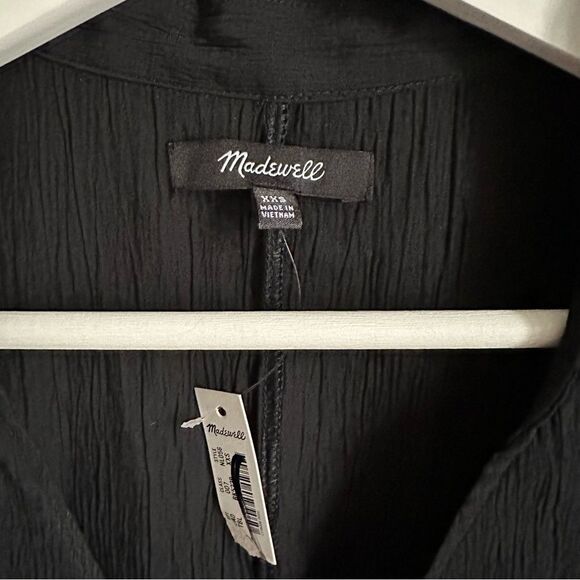 NWT Madewell Notched V-Neck Button-Up Top XXS - Picture 5 of 8